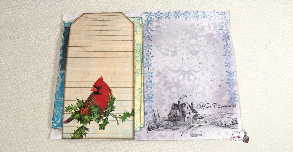 Winter Bliss Mop Up Journal Page Tutorial