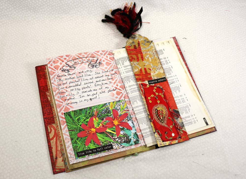 January 12th Creative Prompt Create a journal page around your favorite flower