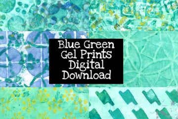 Blue Green Gel Prints Digital Download