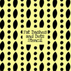 Fat Dashes and Dots Stencil