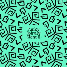 Funky Spirals Stencil