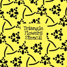 Triangle Flowers Stencil