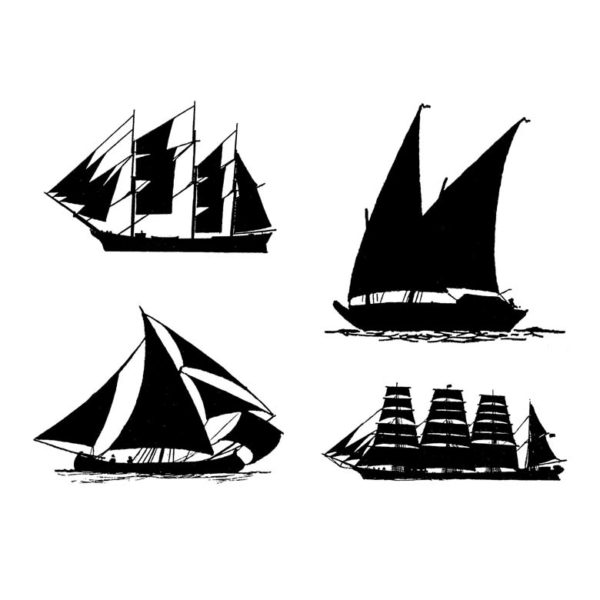 CNA117G Sails Cube Rubber Stamps