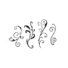 FF731C Curly Swirly Rubber Stamps