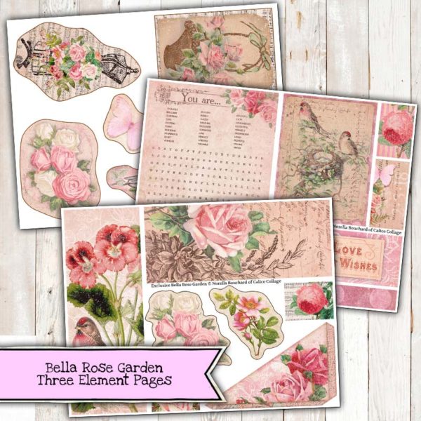 Bella Rose Garden Digital Printable Journal Kit From Sub Box
