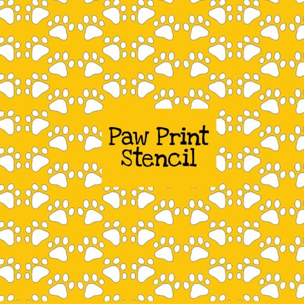 Paw Print Stencil