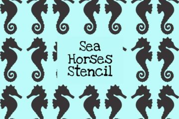 Sea Horses Stencil