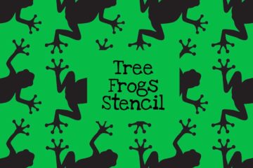 Tree Frogs Stencil