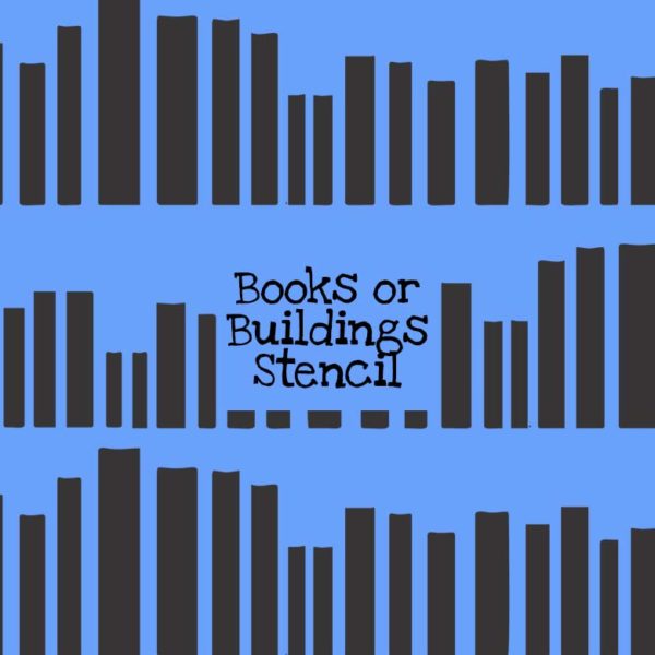 Books or Buildings Stencil