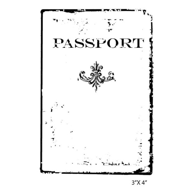 CTP433E Passport Rubber Stamp