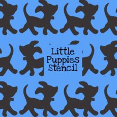 Little Puppies Stencil
