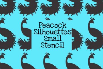 Peacock Silhouettes Small Stencil