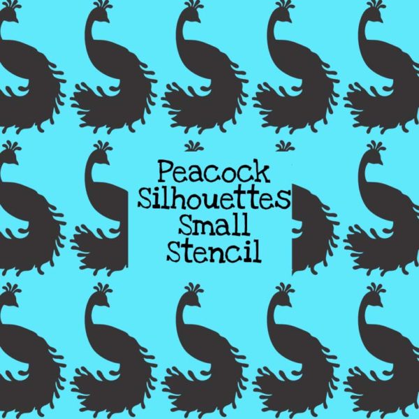 Peacock Silhouettes Small Stencil
