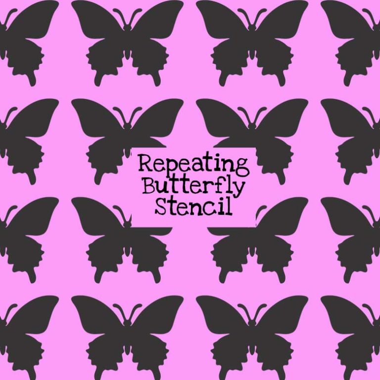 Repeating Butterfly Stencil