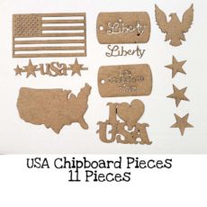 USA Chipboard Pieces