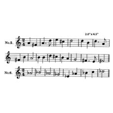CHF210F Sheet Music Rubber Stamp