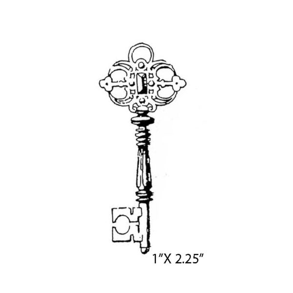 CPA113B Jewel Key Rubber Stamp