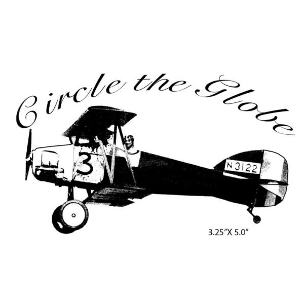 CTP440E Circle the Globe Rubber Stamp
