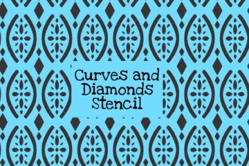 Curves and Diamonds Stencil