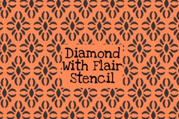 Diamond with Flair Stencil