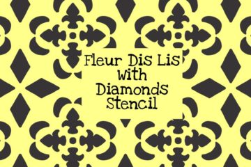 Fleur Dis Lis With Diamonds Stencil