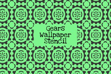 Gears Wallpaper Stencil