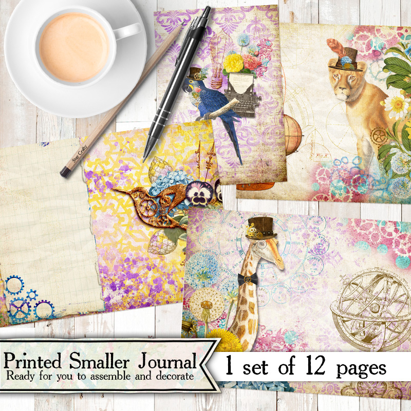 Mini Punked Out Steam Too Printed Journal Kit