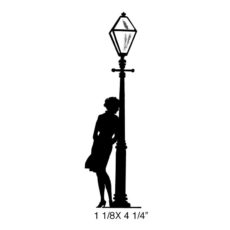 CPR123F Lamppost Rendezovs Rubber Stamp
