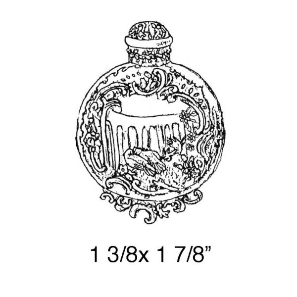 CPR211B Perfume Bottle Rubber Stamp