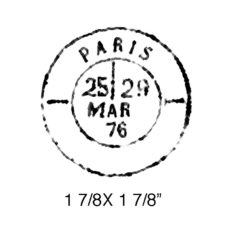 CPR220C Paris Cancellation Rubber Stamp
