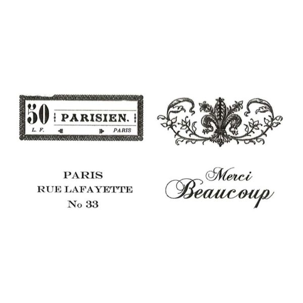 CPR308E Merci Beaucoup Cube Rubber Stamps