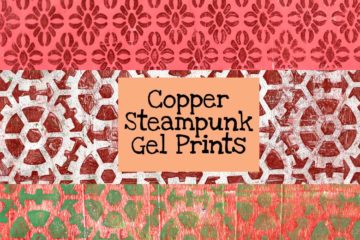 Copper Steampunk Gel Prints Digital Download