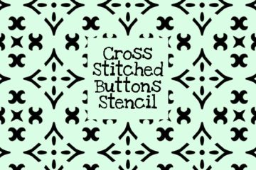 Cross Stitched Buttons Stencil