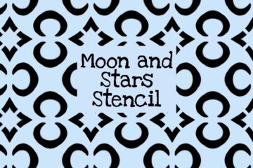 Moon and Stars Stencil