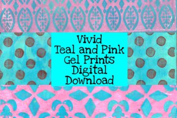 Vivid Teal and Pink Gel Prints Digital Download