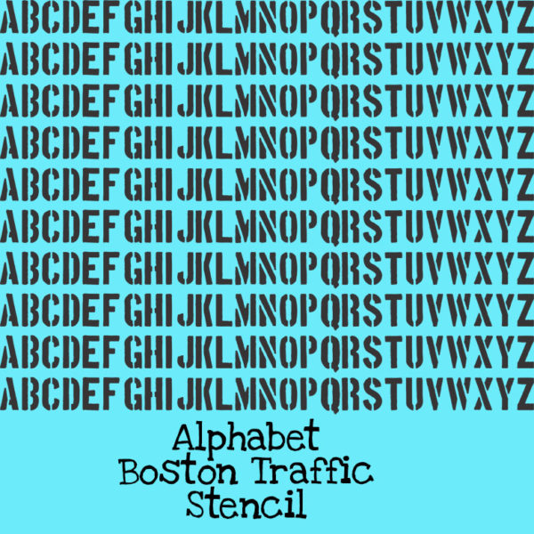 Alphabet Boston Traffic Stencil