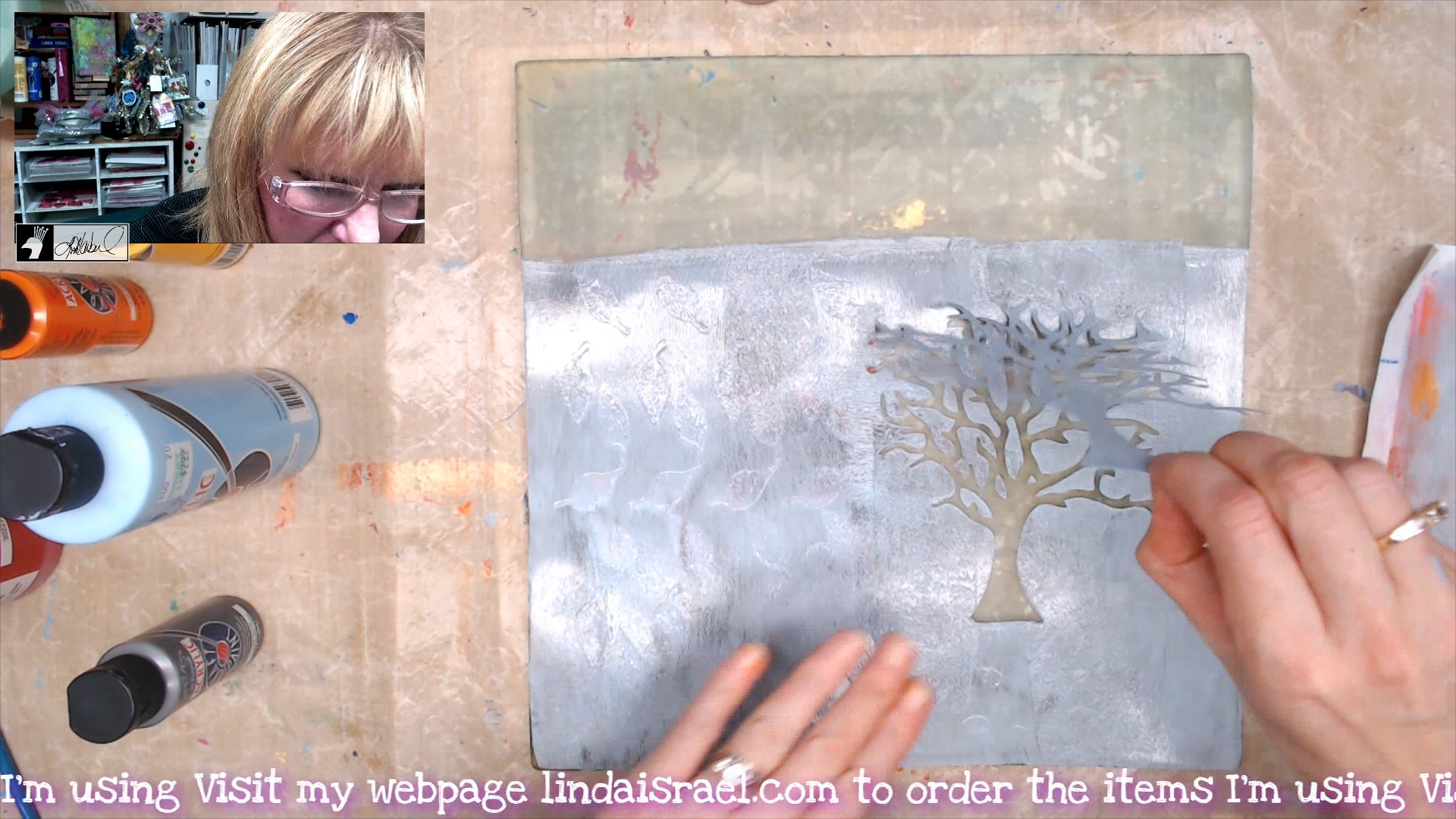 Autumn Tree and Leaves Gel Print Tutorial