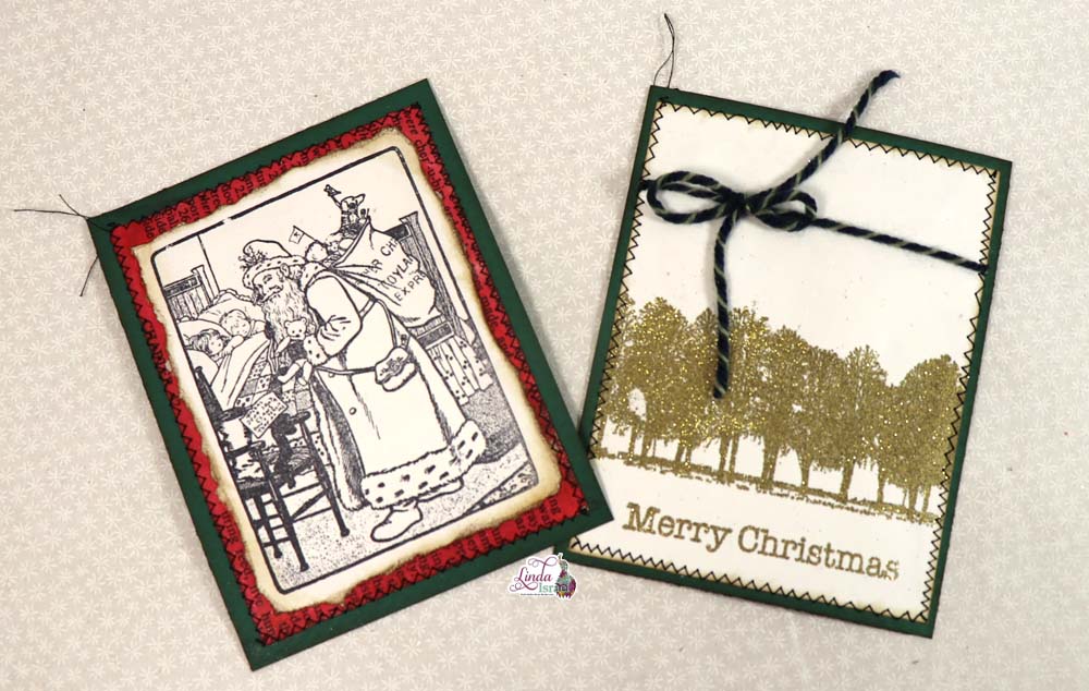 Christmas Stamped Journal Cards Tutorial