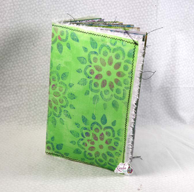 Gel Print Fabric Junk Journal Cover Tutorial