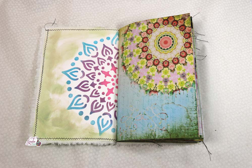 Gel Print Fabric Junk Journal Cover Tutorial