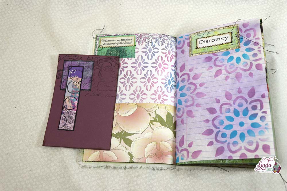 Gel Print Fabric Junk Journal Cover Tutorial