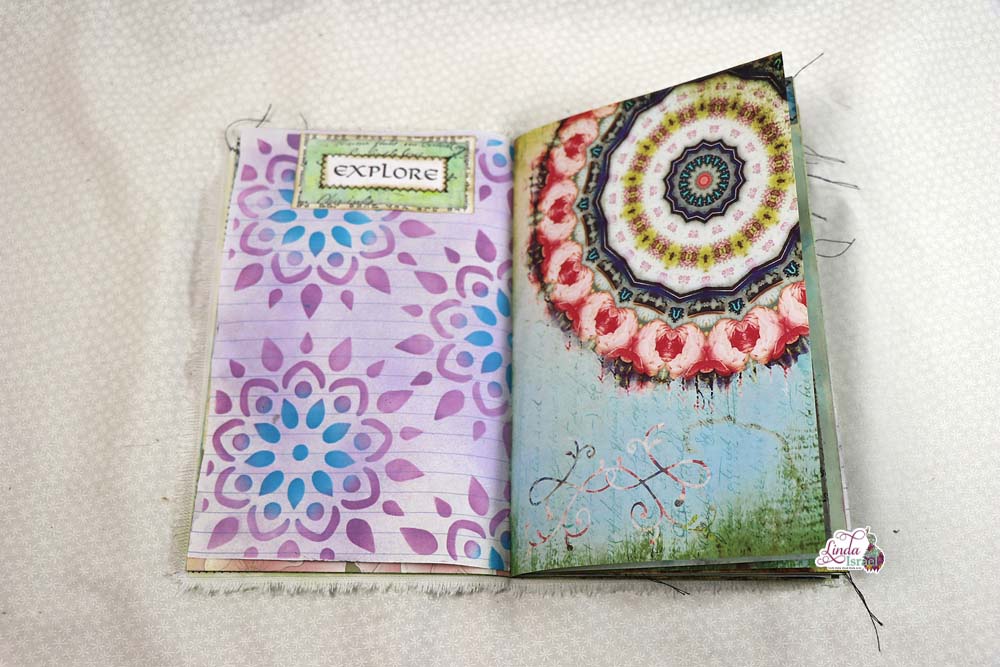 Gel Print Fabric Junk Journal Cover Tutorial