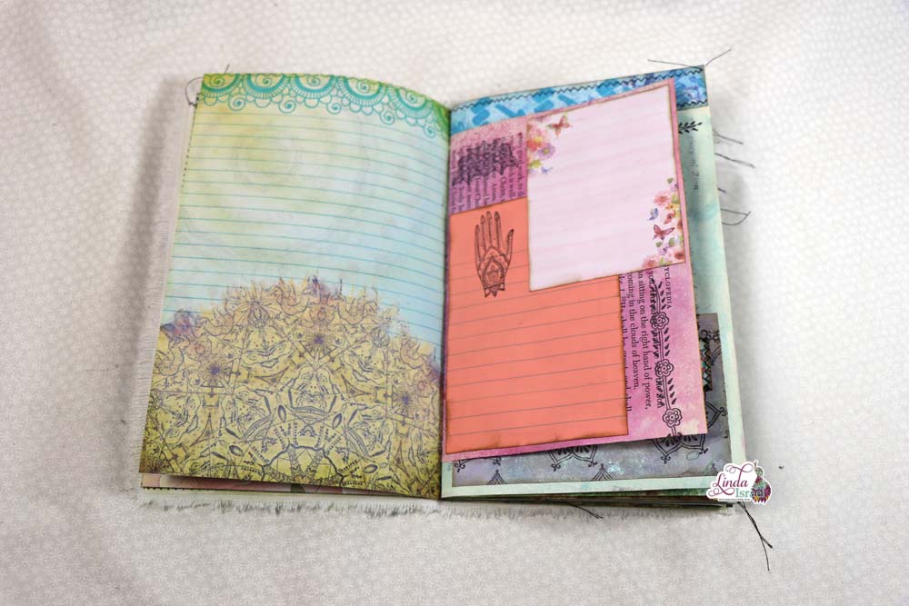 Gel Print Fabric Junk Journal Cover Tutorial