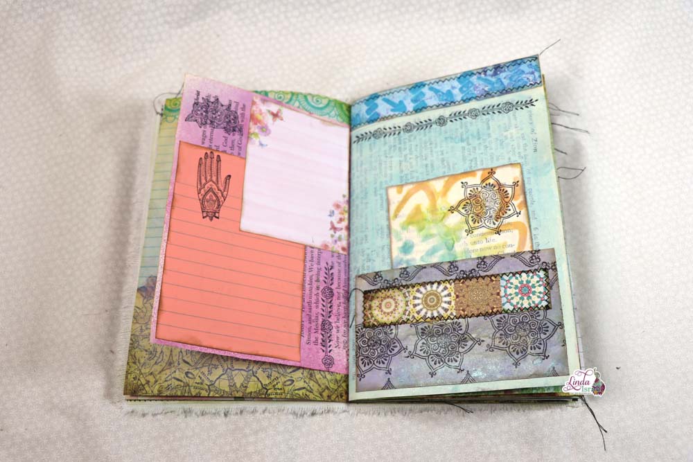 Gel Print Fabric Junk Journal Cover Tutorial