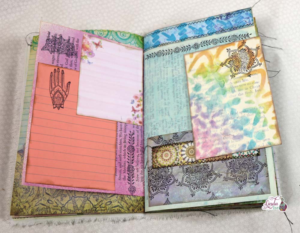 Gel Print Fabric Junk Journal Cover Tutorial