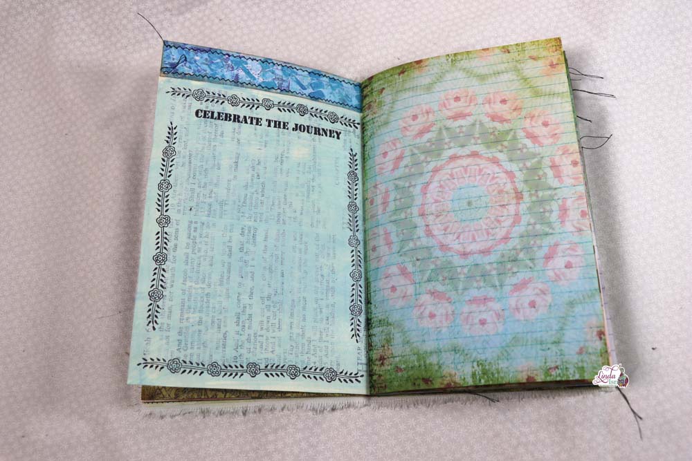 Gel Print Fabric Junk Journal Cover Tutorial