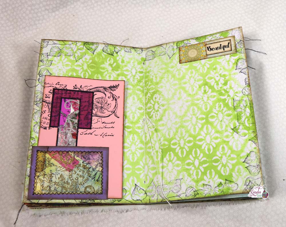 Gel Print Fabric Junk Journal Cover Tutorial