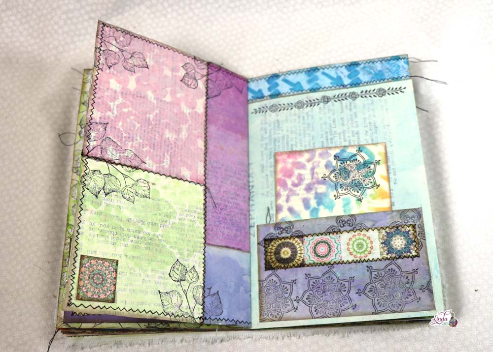 Gel Print Fabric Junk Journal Cover Tutorial