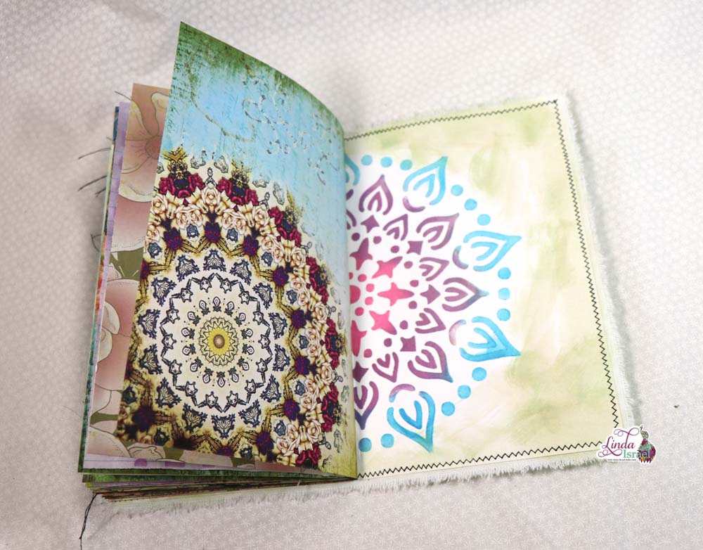 Gel Print Fabric Junk Journal Cover Tutorial