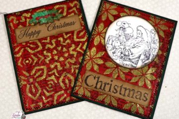 Stamped And Embossed Christmas Journal Cards Tutorial